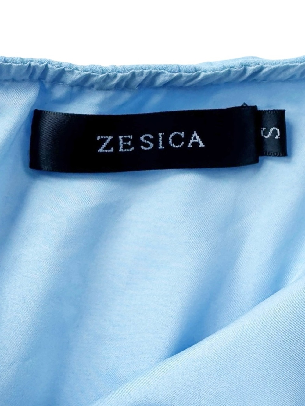 ZESICA Sleeveless One Shoulder Ruffle Tiered Layered A Line Chiffon Mini Dress - Picture 4 of 5